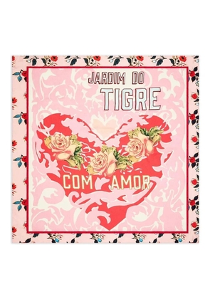 Camilla patterned square silk scarf - Pink