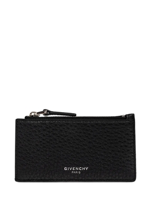 Givenchy zip leather card holder - Black