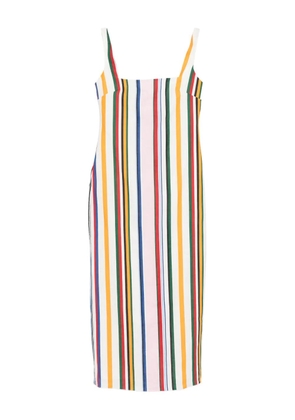 Cala de la Cruz Amaranta square-neck striped midi dress - Pink