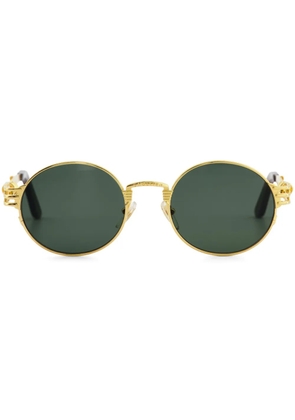 Jean Paul Gaultier x Karim Benzema round-frame sunglasses - Gold