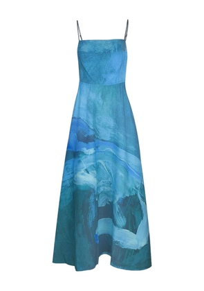 Acler Osidge abstract-print maxi dress - Blue
