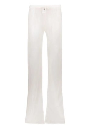 Ludovic de Saint Sernin bootcut sheer trousers - White