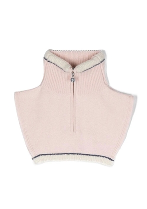 Barrie cashmere-blend zip-up collar - Pink