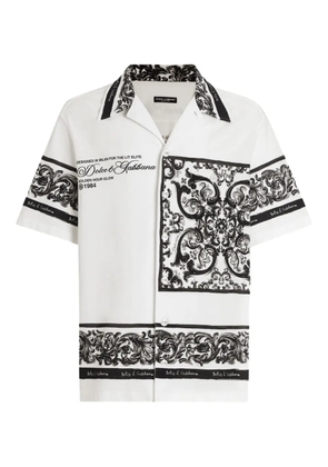 Dolce & Gabbana logo-print cotton shirt - White