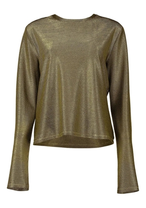 Peter Cohen mesh long-sleeve T-shirt - Gold