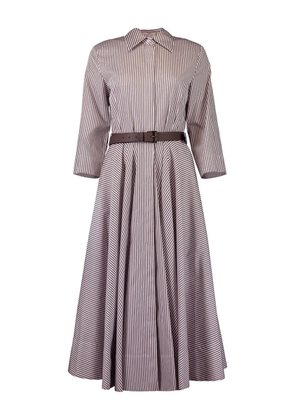 Michael Kors Collection striped belted shirt dress - White