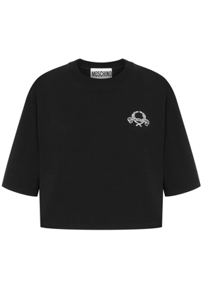 Moschino embroidered-logo T-shirt - Black