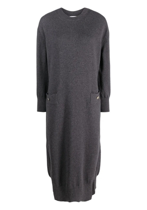 Barrie Iconic knit midi dress - Grey