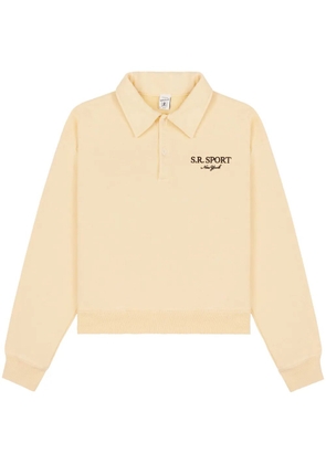 Sporty & Rich logo-embroidery polo shirt - Neutrals