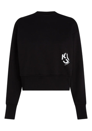 Karl Lagerfeld Jeans monogram-logo sweatshirt - Black