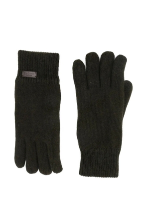 Barbour logo-patch gloves - Green