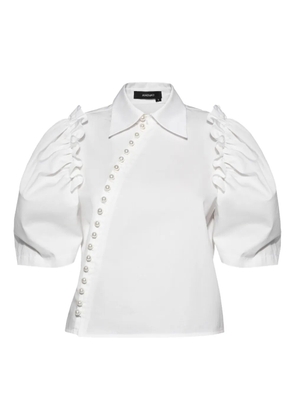 ANOUKI embellished ruffled shirt - White