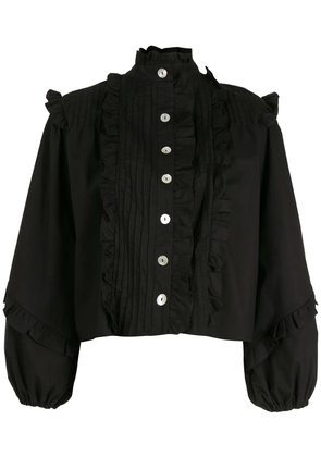 Olympiah Qora ruffled shirt - Black
