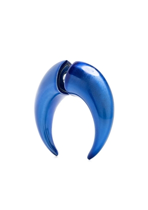 Marine Serre Shamanic Moon-shaped single earring - Blue