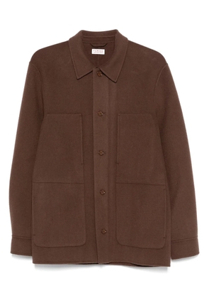 FURSAC button pockets wool double breasted coat - Brown