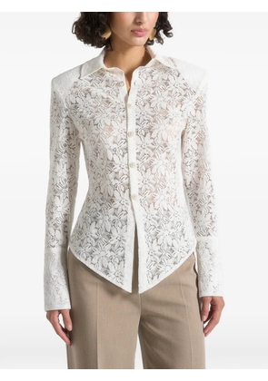 Manière De Voir Sila lace buttoned shirt - White