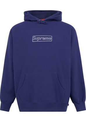 Supreme x Kaws chalk logo hoodie - Blue