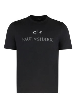 Paul & Shark logo-print short-sleeve T-shirt - Black