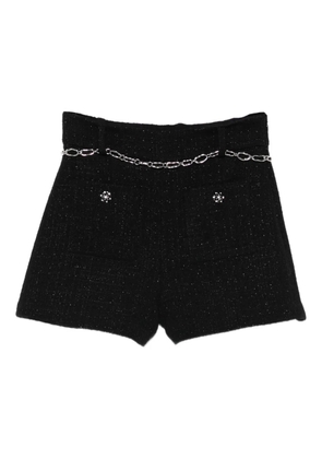 Maje chain-belted short shorts - Black
