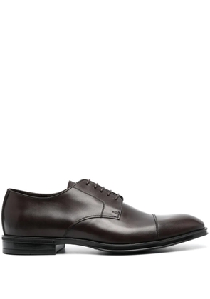 Canali almond-toe leather oxford shoes - Brown