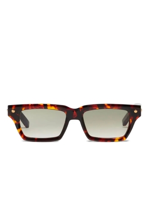 John Dalia studded square-frame sunglasses - Brown
