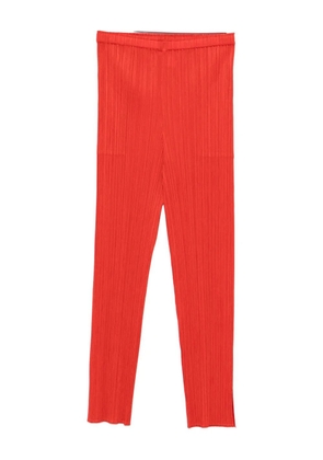 Pleats Please Issey Miyake July pleated straighttrousers - Red