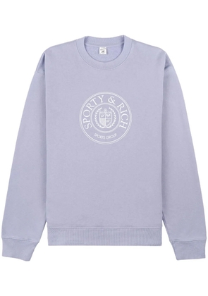 Sporty & Rich Connecticut Crest crew-neck sweatshirt - Purple
