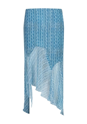 AVAVAV Asymmetric georgette midi skirt - Blue