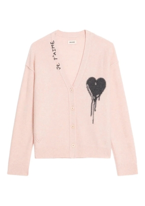 Zadig&Voltaire Mirkaz heart-detail cardigan - Pink