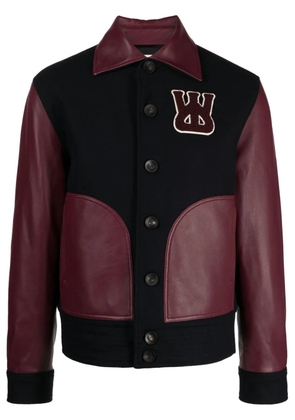 Wales Bonner logo-appliqué varsity jacket - Blue