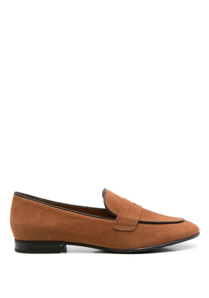 Sarah Chofakian Lauren penny-slot leather loafers - Brown