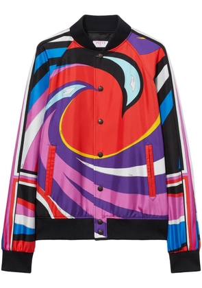 PUCCI Cigni-print silk-twill bomber jacket - Red