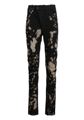 Boris Bidjan Saberi paint splatter-detail skinny jeans - Black