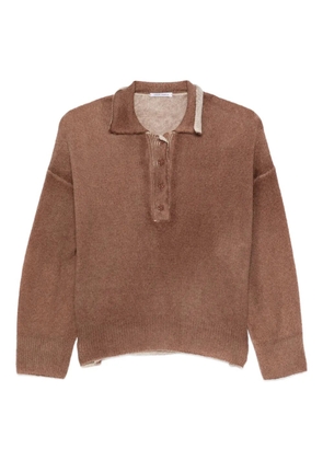 Lebor Gabala buttoned collared top - Brown