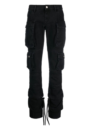 The Attico mid-rise straight-leg jeans - Black
