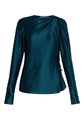Victoria Beckham open-back long-sleeve blouse - Blue