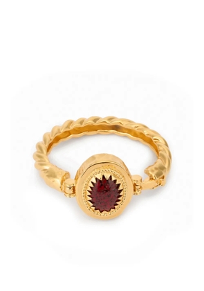 Roberto Cavalli twisted ruby-stone bangle - Gold