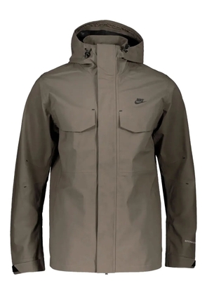 Nike logo hooded jacket - Brown