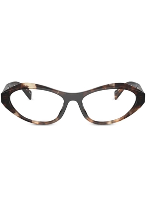 Prada Eyewear tortoiseshell oval-frame sunglasses - Brown
