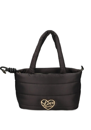 Love Moschino quilted heart-detail shoulder bag - Black