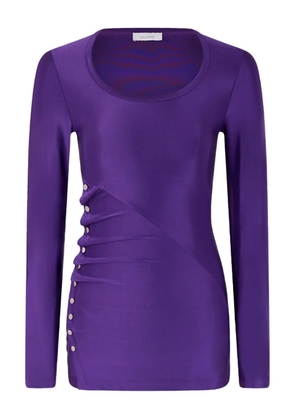 Rabanne draped snap-fastening top - Purple