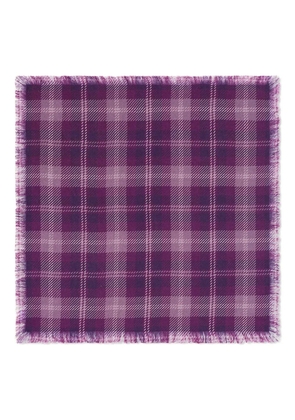 BOMPARD checked fringed scarf - Purple