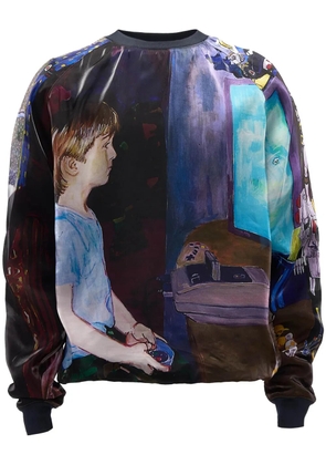 JW Anderson graphic-print crew-neck sweatshirt - Blue