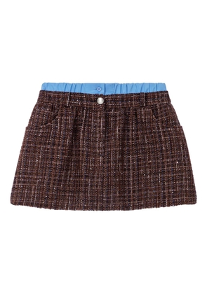 Maje button mini skirt - Brown