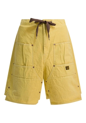 KAPITAL drawstring cargo-pocket shorts - Yellow
