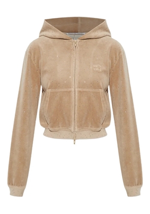 Alexander Wang embellished hoodie - Neutrals