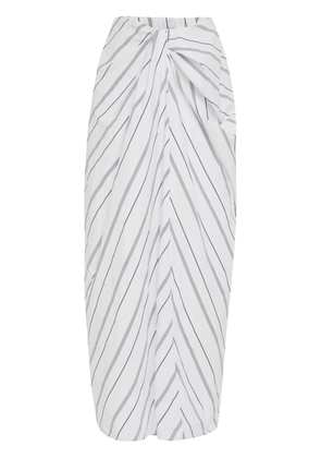 Rosetta Getty twist maxi skirt - White