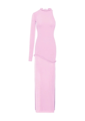 MANURÍ Candy one-sleeve braided-detail maxi dress - Pink