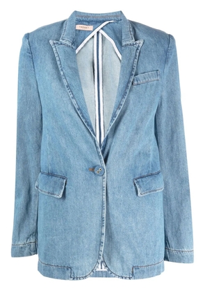 TWINSET single-breasted denim blazer - Blue