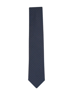 Eton geometric-pattern tie - Black